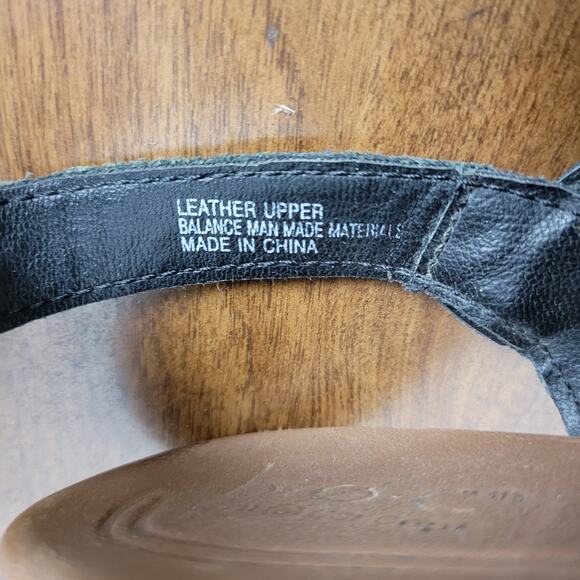 B.O.C Womens Schirra Sandals‎ 7 Black Leather Cork Wedge Sling Back Buckle Strap - Picture 14 of 14